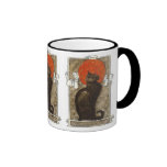Chat noir - art Nouveau - Theophile Steinland Tasses À Café