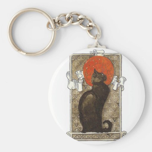 Chat noir - art Nouveau - Theophile Steinlen Porte-clefs