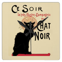Chat Noir~Black Cat Wallclocks