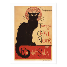Chat Noir Cabaret Troupe Black Cat Promo Poster Post Card
