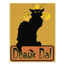 Chat Noir Deaux Dat Personalized Invitations