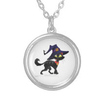 Chat noir Halloween Pendants