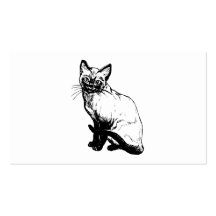 Chat siamois carte de visite