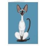 Chat siamois carte de vœux