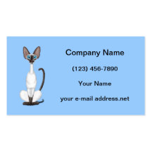 Chat siamois modèles de cartes de visite