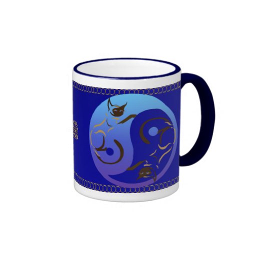 Chat siamois Yin et tasse de Yang