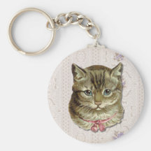 Chat tigré porte-clef
