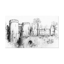 Chateau a Liège 1847 Gallery Wrap Canvas
