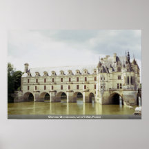 Château Chenonceau, le Val de Loire, France Affiche