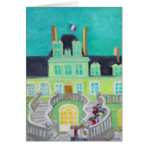 Chateau de Fontainebleau Fantasy Greeting Card