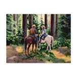 CHATIN' in the SADDLE by SHARON SHARPE Post Card
