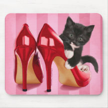 Chaton dans la chaussure tapis de souris