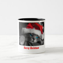 Chaton de Noël Tasse