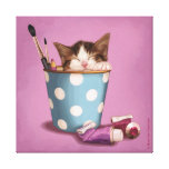 Chaton de pot de crayon impression sur toile