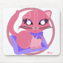 Chaton Mousepad blanc de Rosie Toon Tapis De Souris