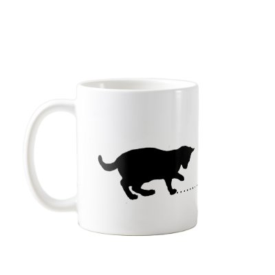 chaton noir tasse à café by lapetiteboutique