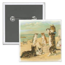 Chatons de plage badge avec épingle