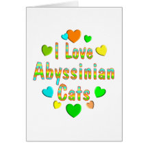 Chats d'Abyssinien d'amour Carte De Vœux