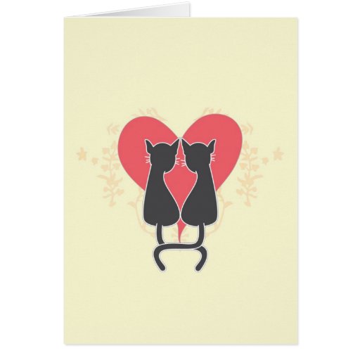 Chats d'amour cartes de vœux