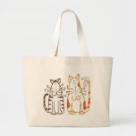 chats de bande dessinée sac de toile