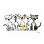 Chats de chant carte postale