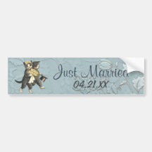 Chats de mariage adhésifs pour voiture