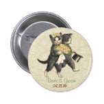 Chats de mariage badges avec agrafe