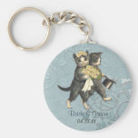 Chats de mariage porte-clefs