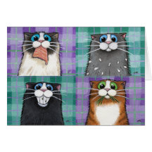 Chats jusqu'à aucune bonne carte de voeux