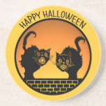 Chats noirs - caboteurs heureux de Halloween Dessous De Verre