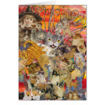Chats une carte de voeux d'abondance