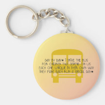 Chauffeur de bus - jour après jour poème Keychain Porte-clef