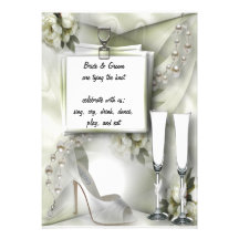 Chaussure et perles - invitation
