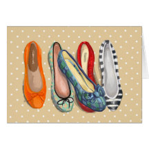 Chaussures - pantoufles minuscules cartes de vœux