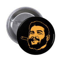 Che Guevara avec le bouton de portrait de cigare boutons publicitaires