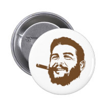 Che Guevara avec le bouton de portrait de cigare boutons publicitaires