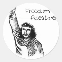 Che Guevara , Freedom for Palestine! Round Sticker