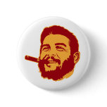 Che Guevara with Cigar Portrait Button