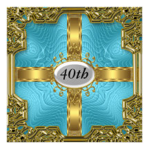 Cheap Blue Birthday Party Invitations