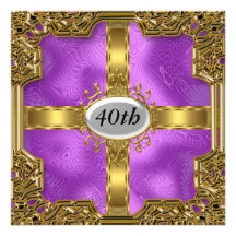 Cheap Purple Birthday Party Invitations