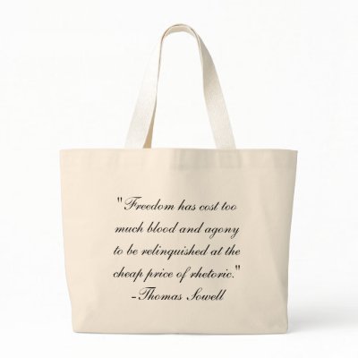 "Cheap Rhetoric" Tote Bag by GirlPundit