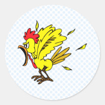Cheapo Chicken Round Stickers