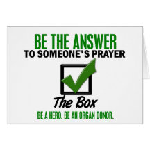 Check The Box Be An Organ Donor 3 Greeting Card