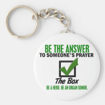 Check The Box Be An Organ Donor 3 Keychain
