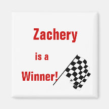 Checkerd Flag Custom Magnet MM17N