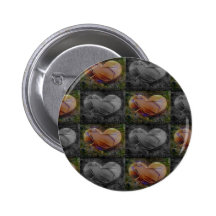 Checkered Heart Image in Peach and Grey Pins