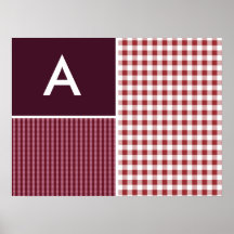 Checkered marron ; Guingan Affiches