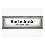 Checkpoint Charlie, Kochstrabe, Black and White Custom Invite