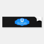 Checkpoint Charlie, Kochstrabe, UBahn, Blue,/Blk Bumper Stickers