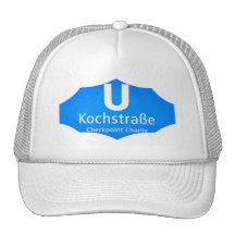 Checkpoint Charlie, Kochstrabe, UBahn, Blue,/White Mesh Hats